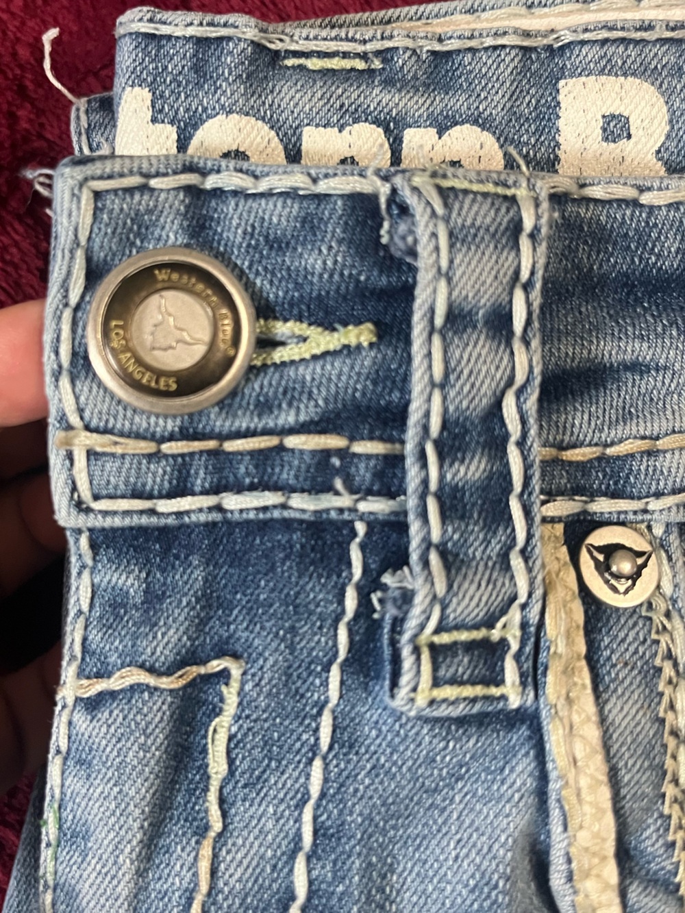 Men’s Light Blue Straight Leg Jeans - Picture 10 of 11